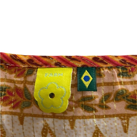 FARM RIO Brazil Floral Bohemian Dress with 3/4 Sleeves Size Small - Picture 3 of 12